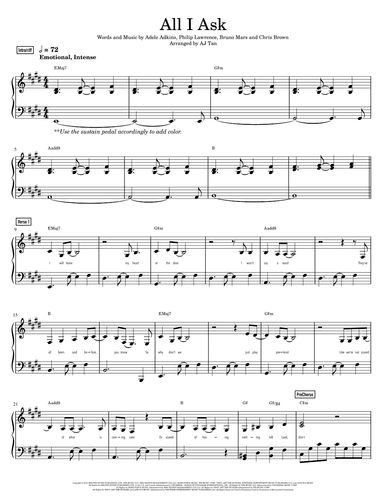 All I Ask (arr. AJ Tan)