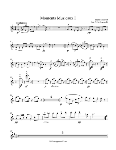 Moments Musicaux I (arr. Nick Lacanski)