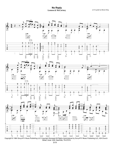 No Reply (arr. Steven King)