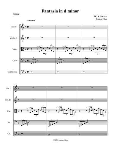 Fantasia in d minor (arr. Joshua Choe)