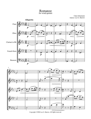 Romanze (arr. Lee G. Barrow)