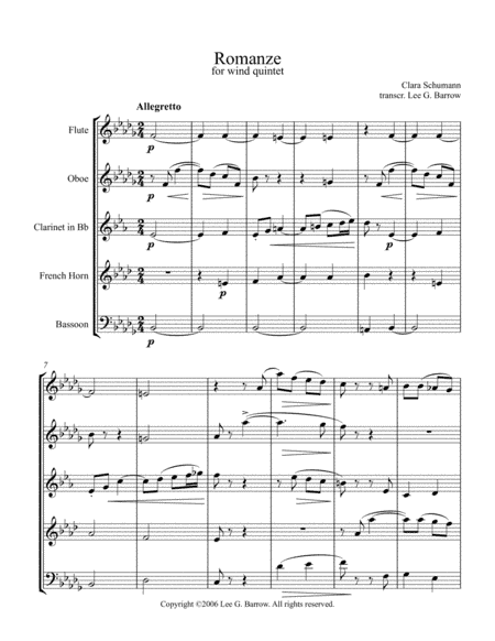 Romanze (arr. Lee G. Barrow)