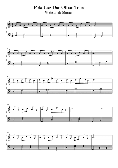 Pela Luz Dos Olhos Teus (arr. Vanessa Brande)