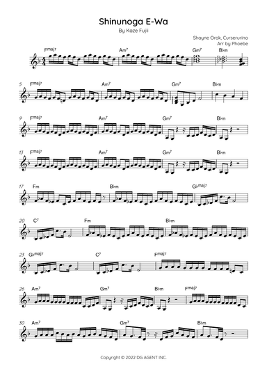 Shinunoga Iiwa (arr. Arr. Phoebe)
