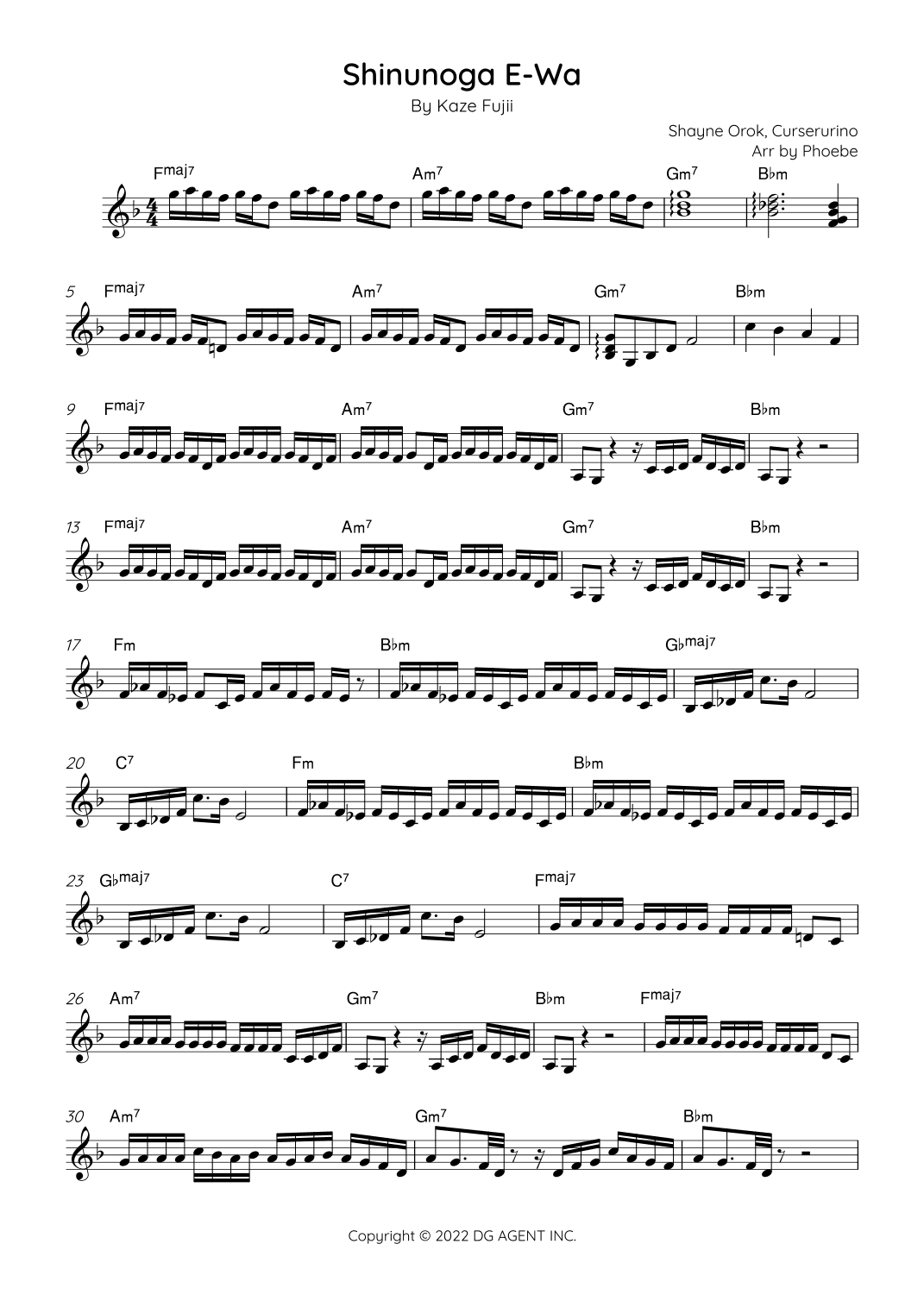 Shinunoga Iiwa (arr. Arr. Phoebe)