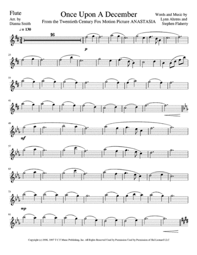 Once Upon A December from the Twentieth Century Fox Motion Picture ANASTASIA (arr. Dianna Smith)