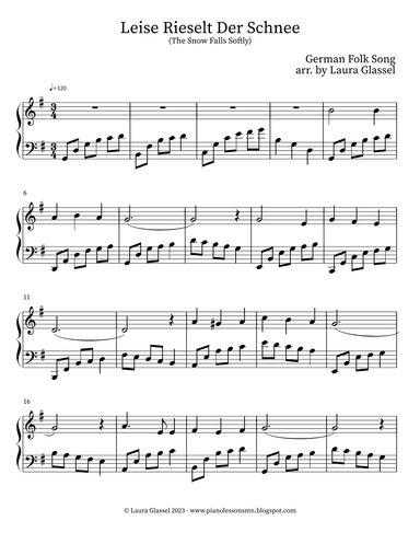 Leise Rieselt Der Schnee (The Snow Falls Softly) (arr. Laura Glassel)