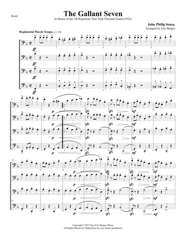 The Gallant Seventh for Trombone or Low Brass Quartet (arr. Eric Burger Music)