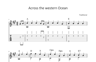 Across the western Ocean (arr. Bettina Schipp)