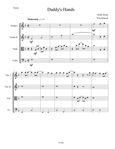 Daddy's Hands (arr. Thomas Strauch)