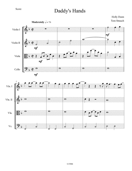 Daddy's Hands (arr. Thomas Strauch)