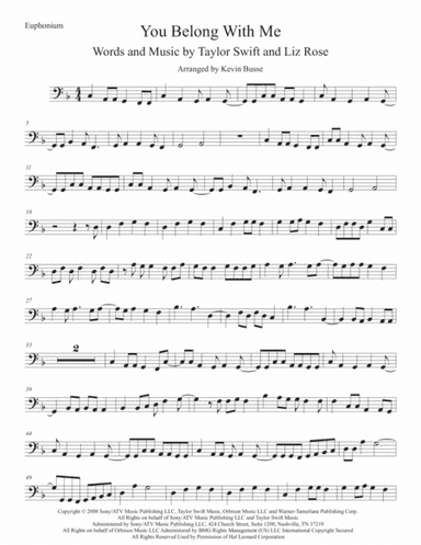 You Belong With Me (arr. Kevin Busse)