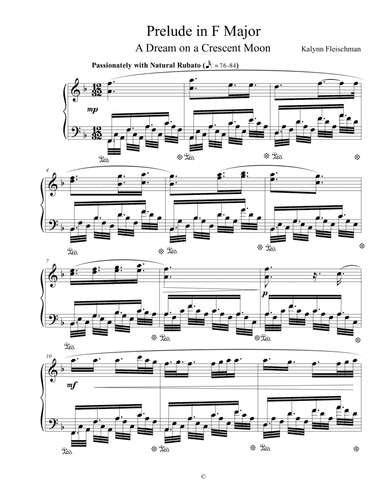 Prelude in F Major: A Dream on a Crescent Moon