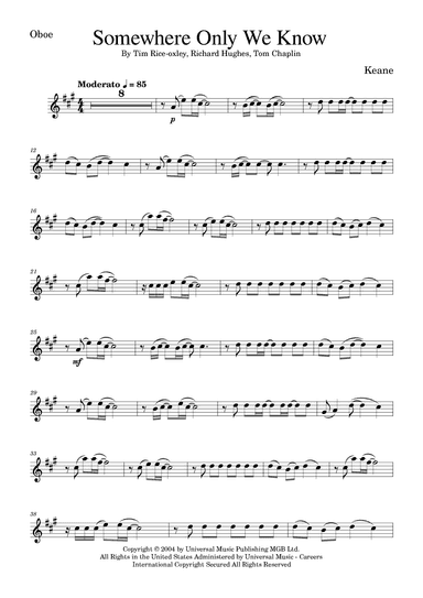 Somewhere Only We Know (arr. Golden Skull Editions)