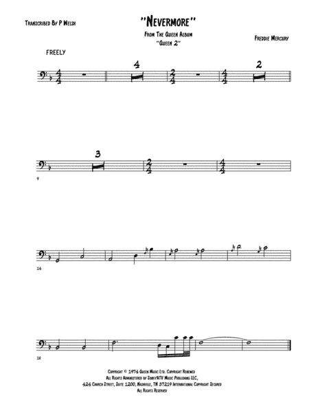 Nevermore (arr. P Welsh)