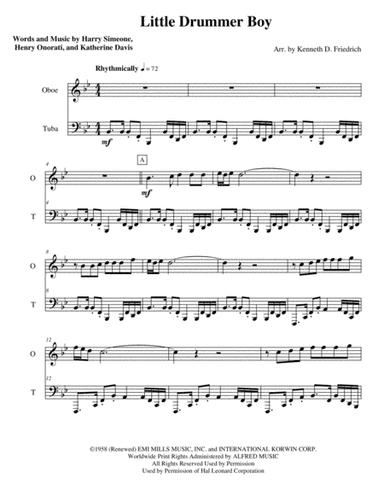 The Little Drummer Boy (arr. Kenneth D. Friedrich)