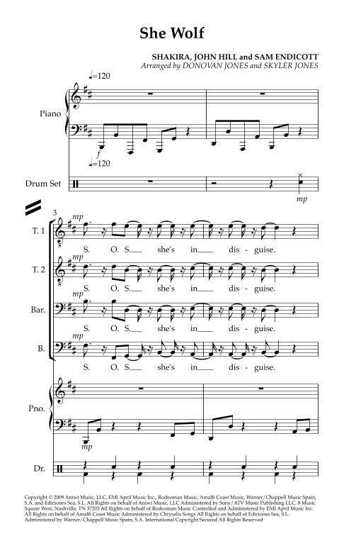 She Wolf (arr. Donovan Jones and Skyler Jones)