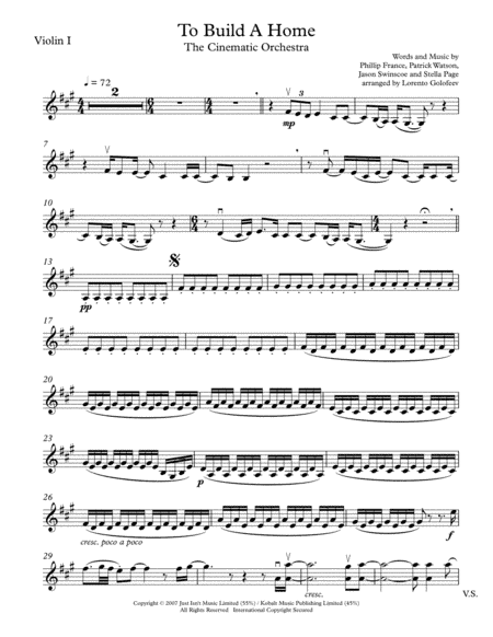 To Build A Home (arr. Lorento Golofeev)