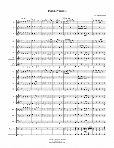 Twinkle Variants - Adaptable Quintet for Winds (arr. John McAllister)