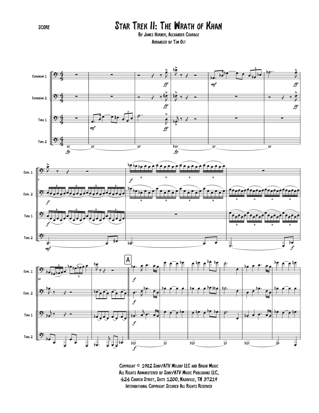 Star Trek(r) Ii - The Wrath Of Khan (arr. Tim Olt)