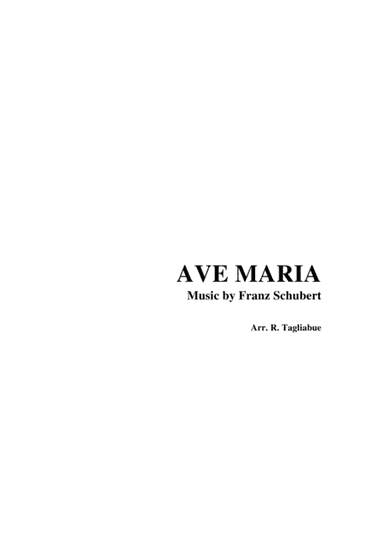 AVE MARIA by F. Schubert - Arr. for SATB Choir and Piano - Latin Lyrics (arr. R.Tagliabue)