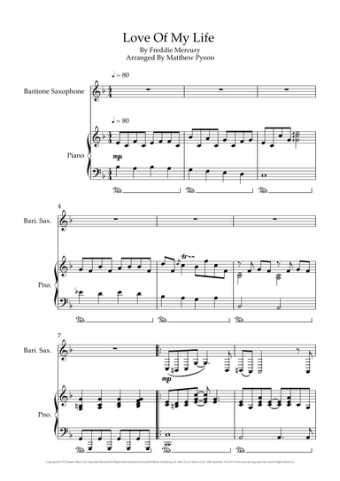Love Of My Life (arr. Matthew pyeon)