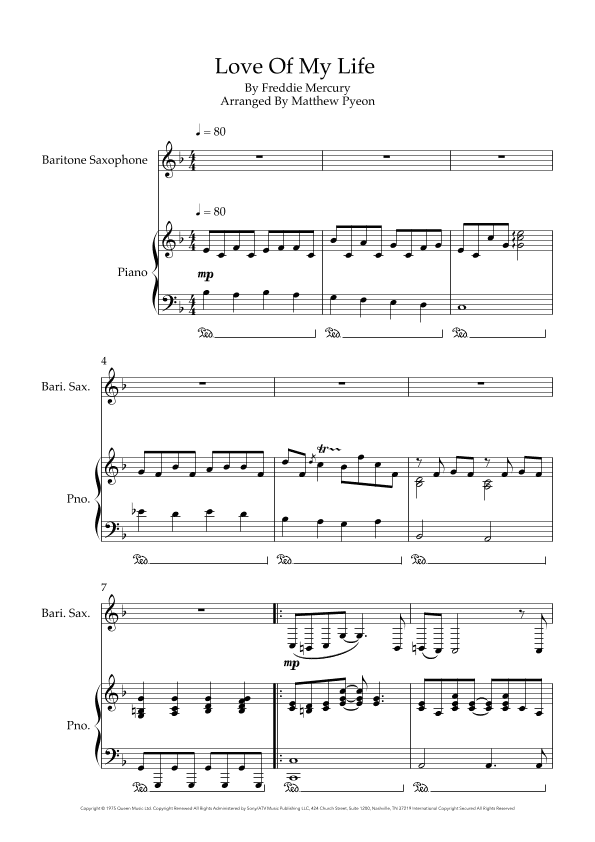 Love Of My Life (arr. Matthew pyeon)