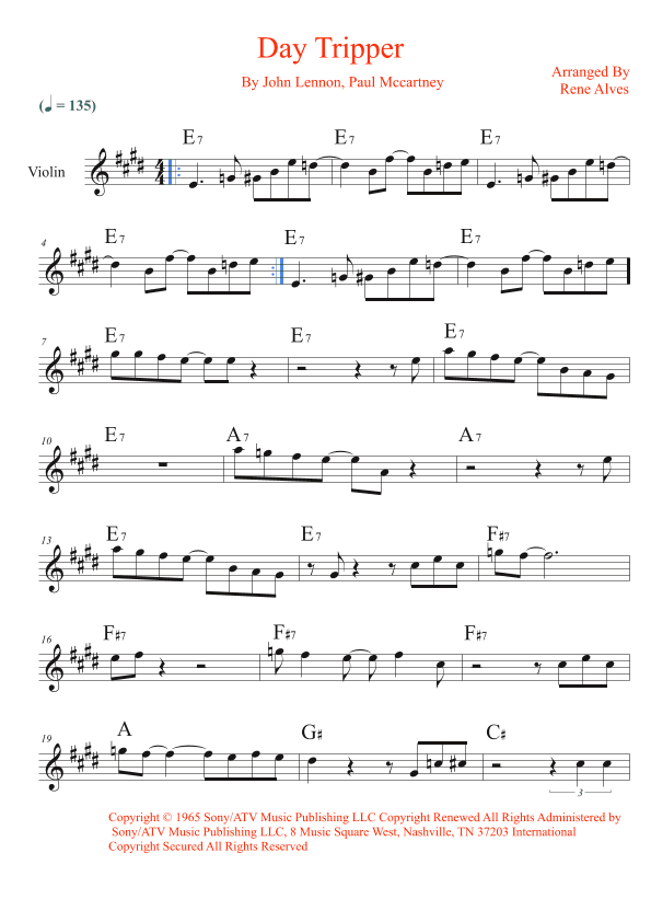 Day Tripper (arr. Rene Alves)