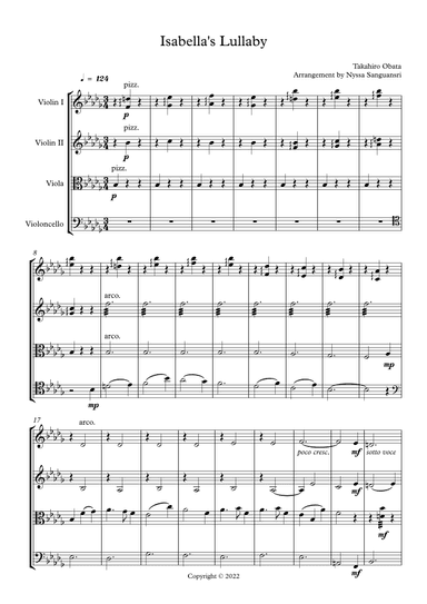 Promised Neverland Main Theme 1 (arr. Nyssa Sanguansri)