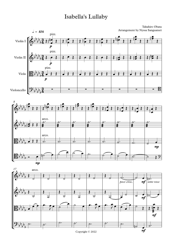 Promised Neverland Main Theme 1 (arr. Nyssa Sanguansri)