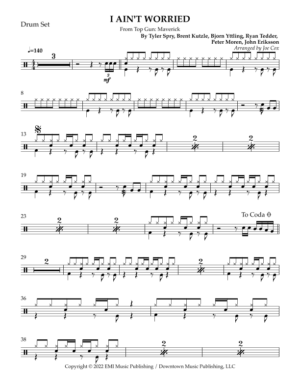 I Ain't Worried (arr. Joe Cox)