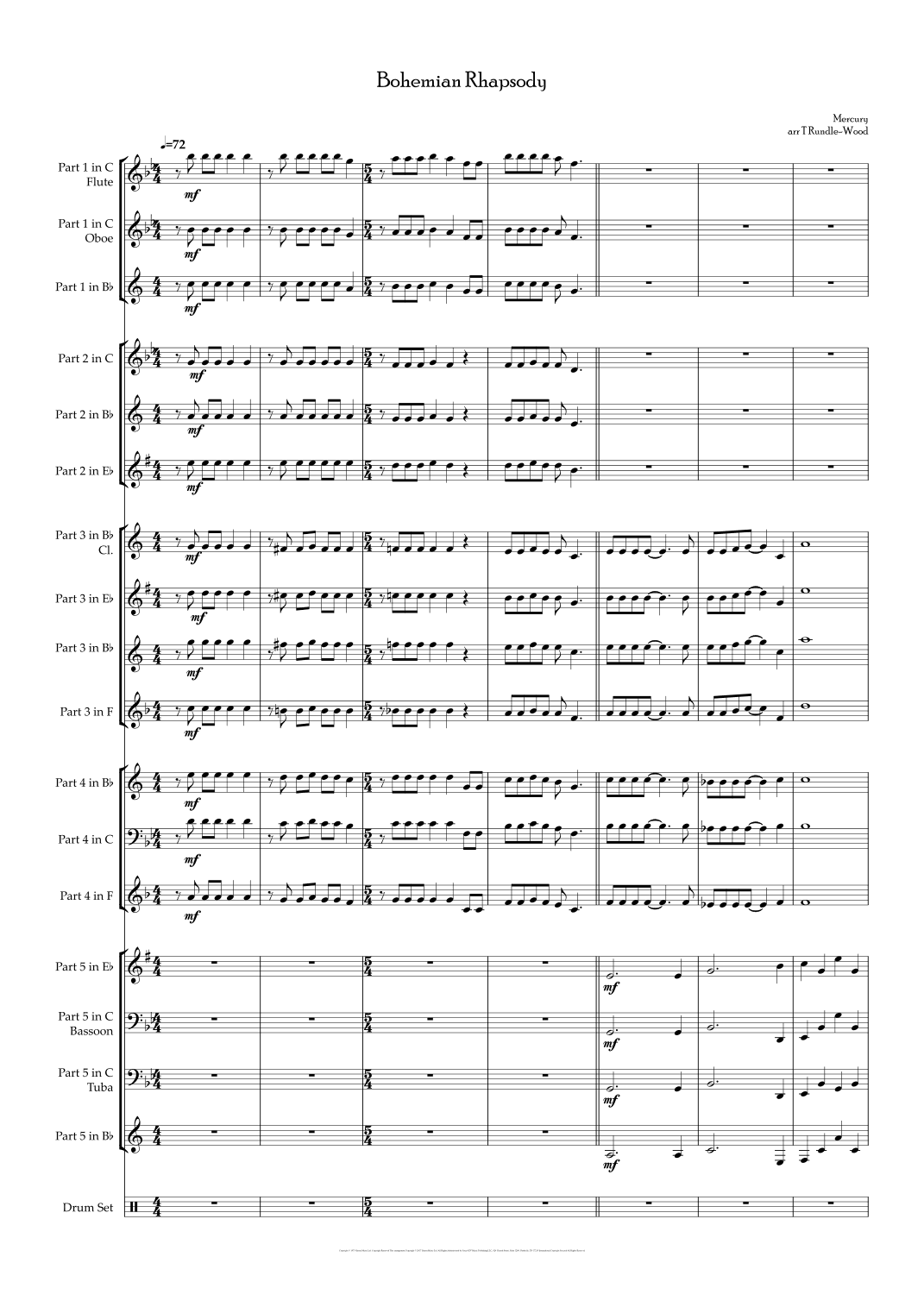 Bohemian Rhapsody (arr. Tom Rundle-Wood)
