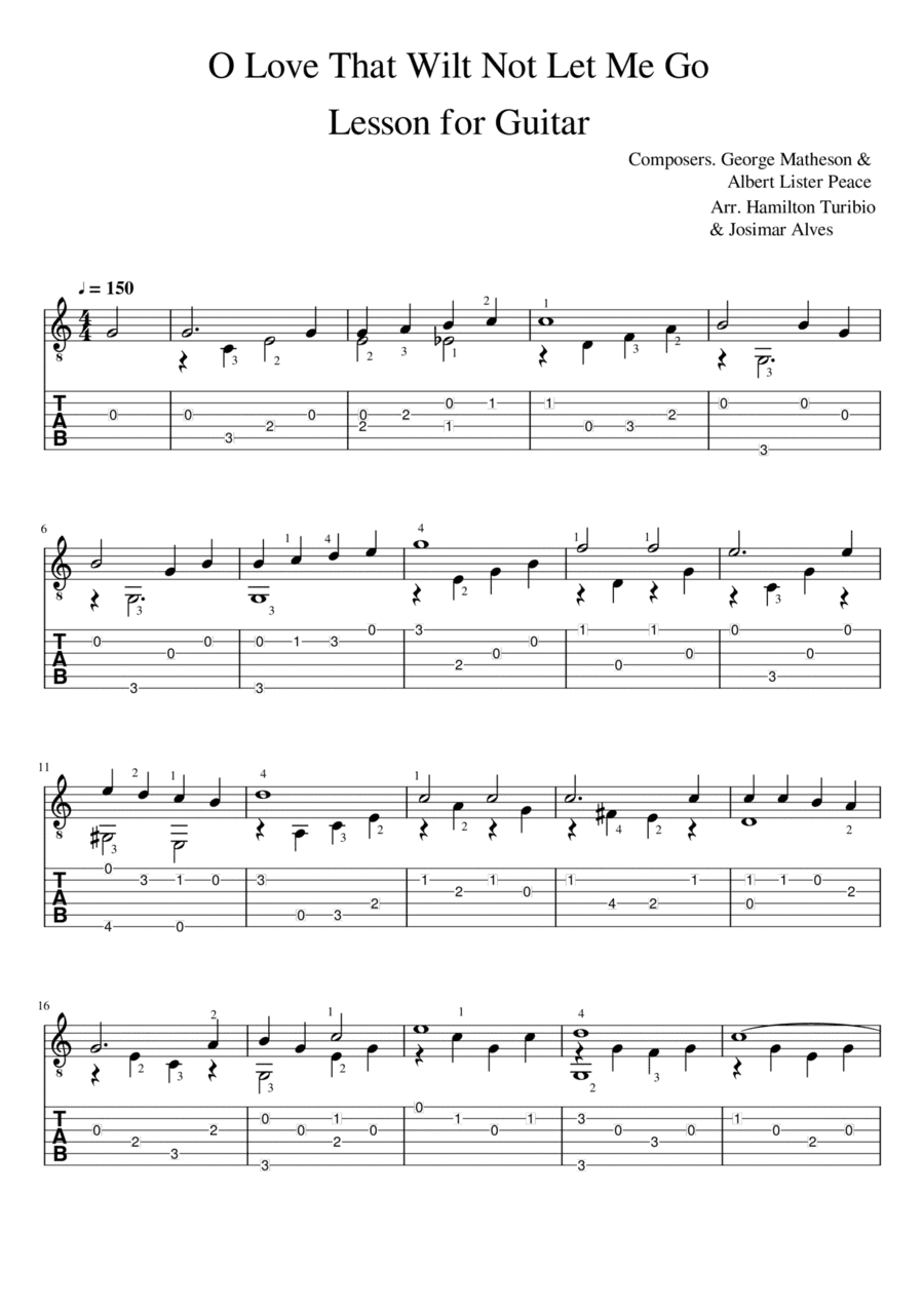 O love that will not let me go (arr. Josimar Alves Fonseca)