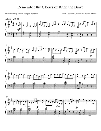 Remember the Glories of Brien the Brave (arr. Sharon Hanjian Rondeau)