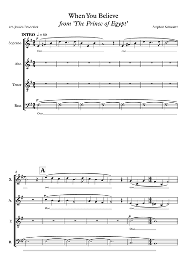 When You Believe (arr. Jessica Broderick)