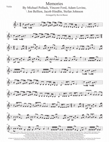 Memories (arr. Kevin Busse)