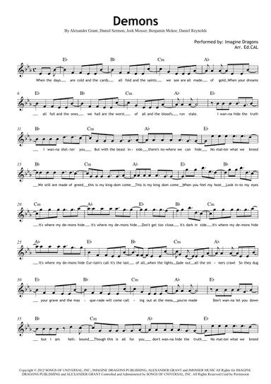 Demons (arr. Arr. Ed.CAL)