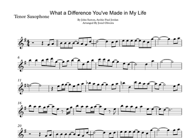 What A Difference You've Made In My Life (arr. Josiel Oliveira)