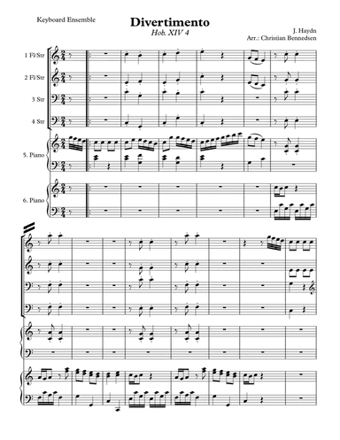 Haydn - Divertimento Hob. XIV 4 - Keyboard Ensemble (arr. Christian Bennedsen)