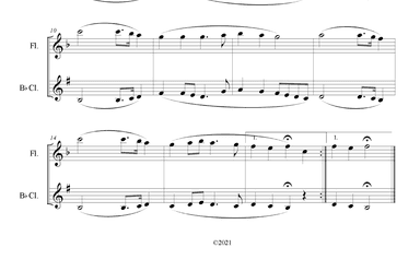 I Stand Amazed in the Presence (How Marvelous) for Flute and Clarinet Duet (arr. B. C. Dockery)
