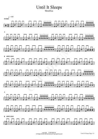 Until It Sleeps (arr. COPYDRUM)