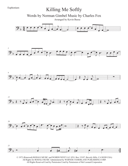 Killing Me Softly With His Song (arr. Kevin Busse)
