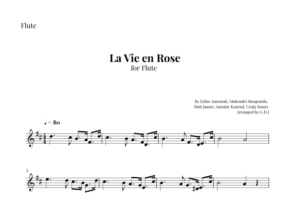 La Vie En Rose (arr. GDJ)