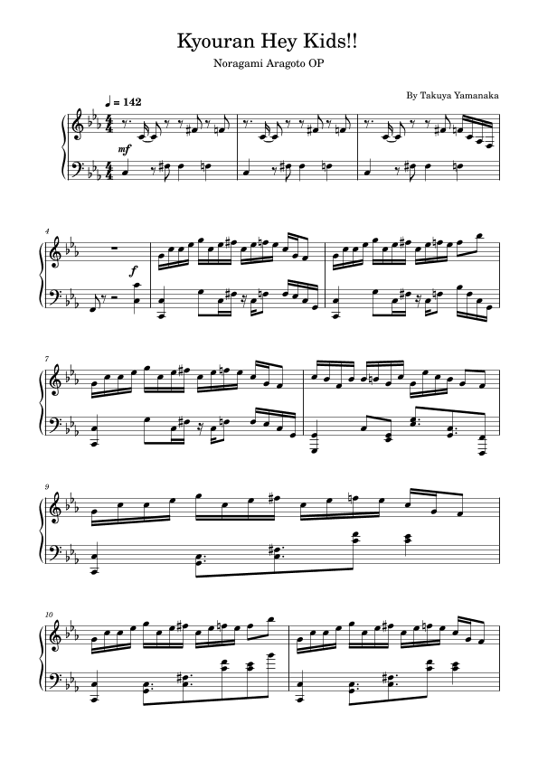 Kyouran Hey Kids!! (arr. poon)