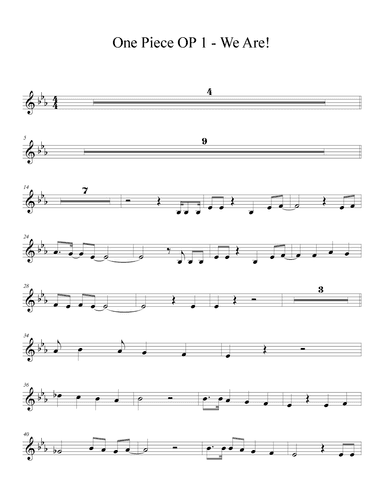 One Piece OP 1 - We Are! Violin