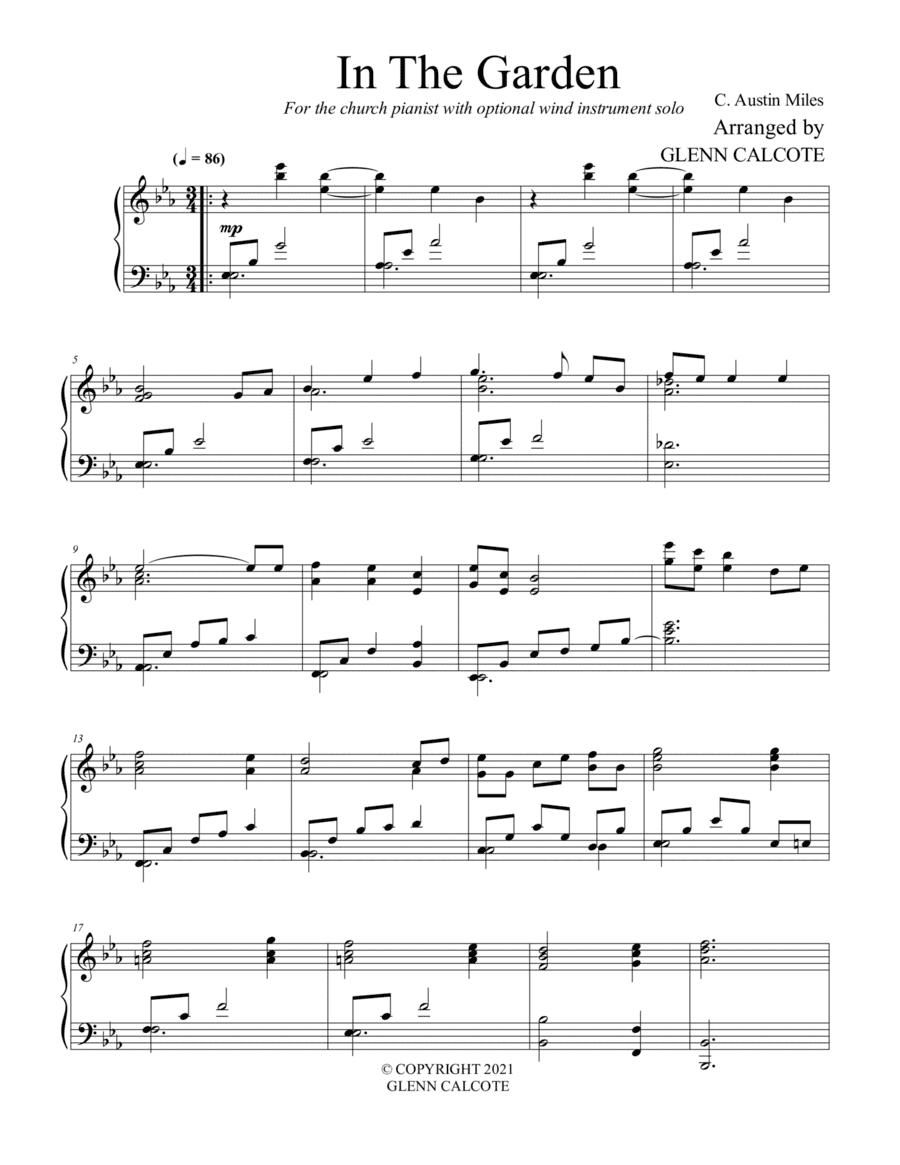 In The Garden (arr. Glenn Calcote)