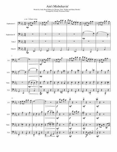 Ain't Misbehavin' (arr. Wendy Wiseman Fisher)