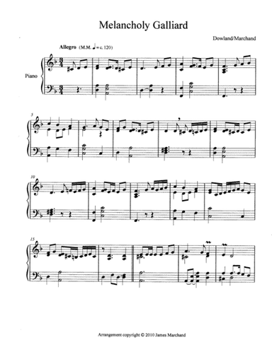 Melancholy Galliard (arr. James Marchand)