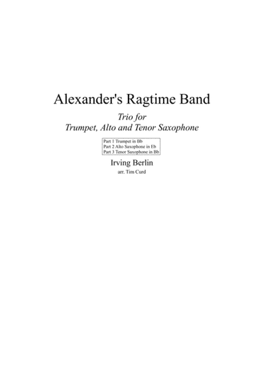 Alexander's Ragtime Band (arr. Tim Curd)