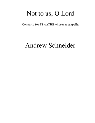 Not to Us, O Lord